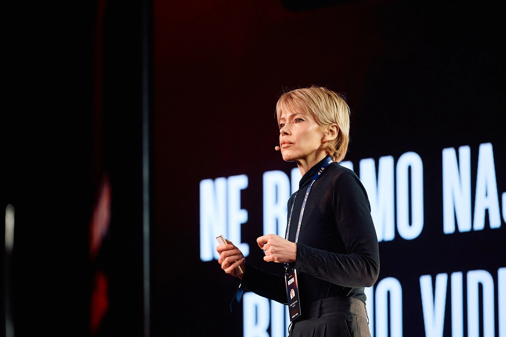 Tanja Tatomirović speaking at Biznis priče 2026